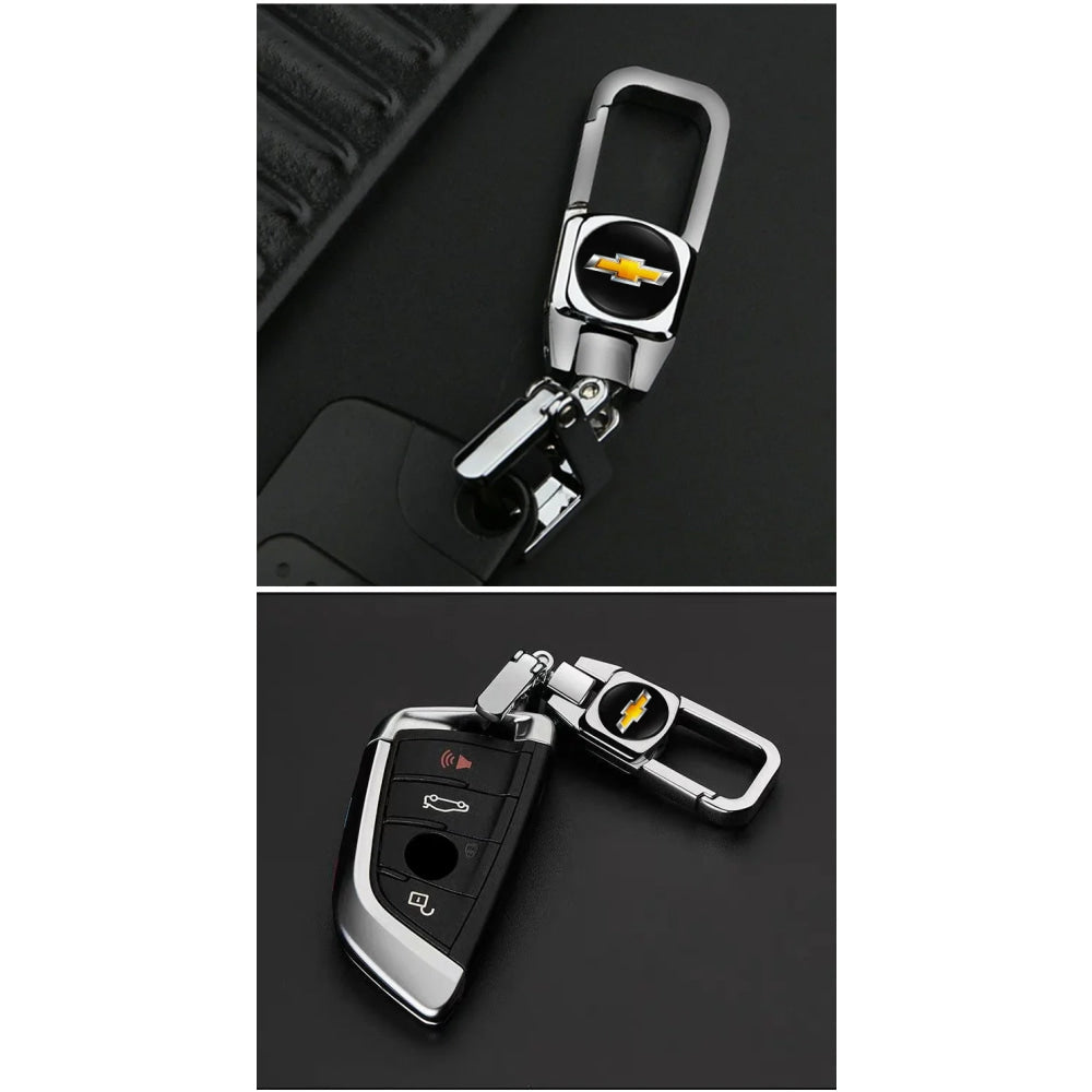 Metal Keychain Car Logo Keyring Pendant Auto Accessories For Chevrolet Cruze Onix Tracker Aveo Bolt Captiva Equinox Spark Tahoe