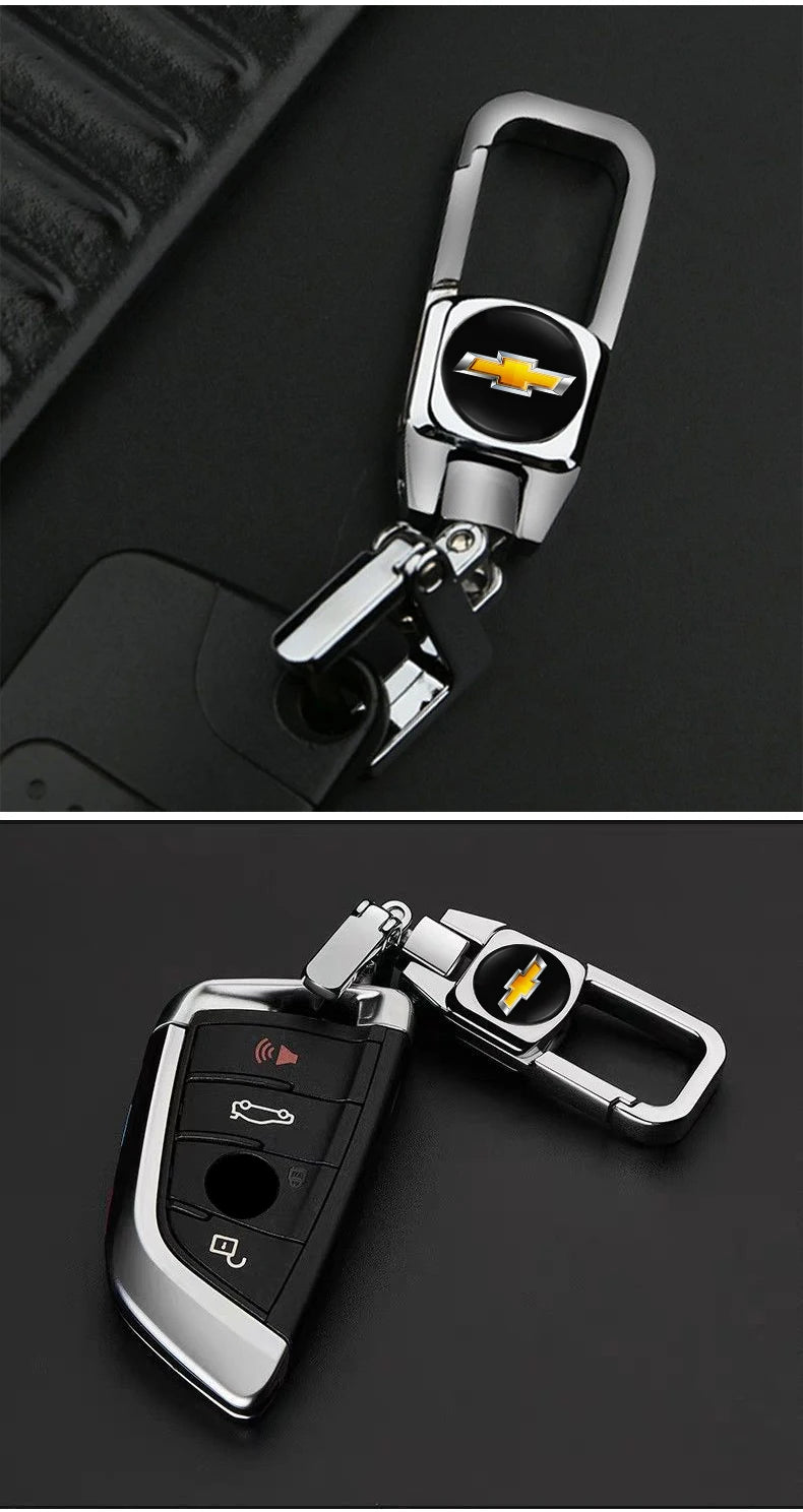 Metal Keychain Car Logo Keyring Pendant Auto Accessories For Chevrolet Cruze Onix Tracker Aveo Bolt Captiva Equinox Spark Tahoe