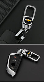 Metal Keychain Car Logo Keyring Pendant Auto Accessories For Chevrolet Cruze Onix Tracker Aveo Bolt Captiva Equinox Spark Tahoe