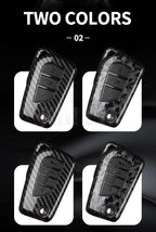 For Toyota Camry RAV4 Forturner Hilux Auris Corolla Avensis Verso Yaris Aygo Scion TC ABS Carbon Fiber Style Car Key Case Cover