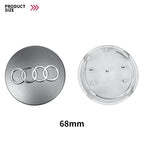 4pcs For Audi Q3 Q4 Q5 Q7 S3 S4 S5 S6 S7 TT A1 A2 A3 A4 A5 A6 A7 Q2 60mm 61mm 68mm 69mm Car Wheel Center Cap Hub Covers Badge