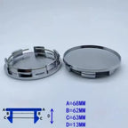 4pcs/set 68mm ( Clips 62mm ) Car Wheel Center Caps Rim Hub Dust Cover Wheel Hubcaps Vossen Logo Emblem Badge Car Accessories