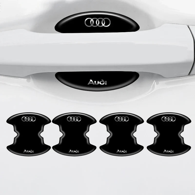 8pcs Car Door Handle Bowl Anti Scratch Stickers Anti-collision Auto Protective Film For Audi A3 A4 A5 A6 A7 A8 Q3 Q5 Q7 S3 Decal