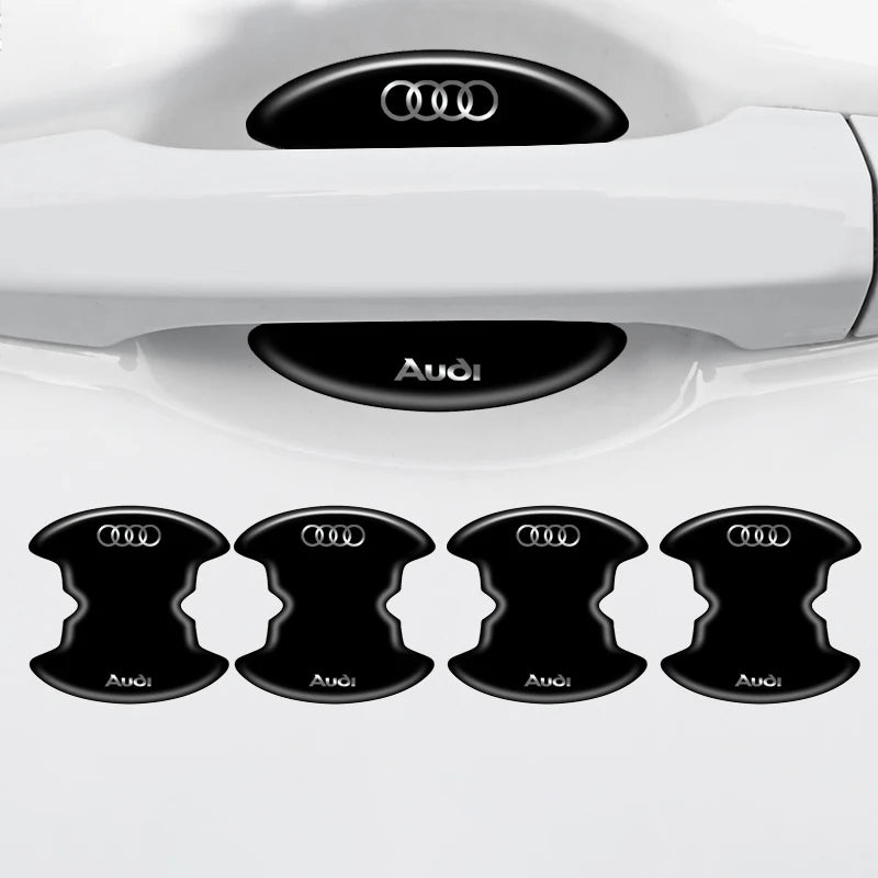 8pcs Car Door Handle Bowl Anti Scratch Stickers Anti-collision Auto Protective Film For Audi A3 A4 A5 A6 A7 A8 Q3 Q5 Q7 S3 Decal