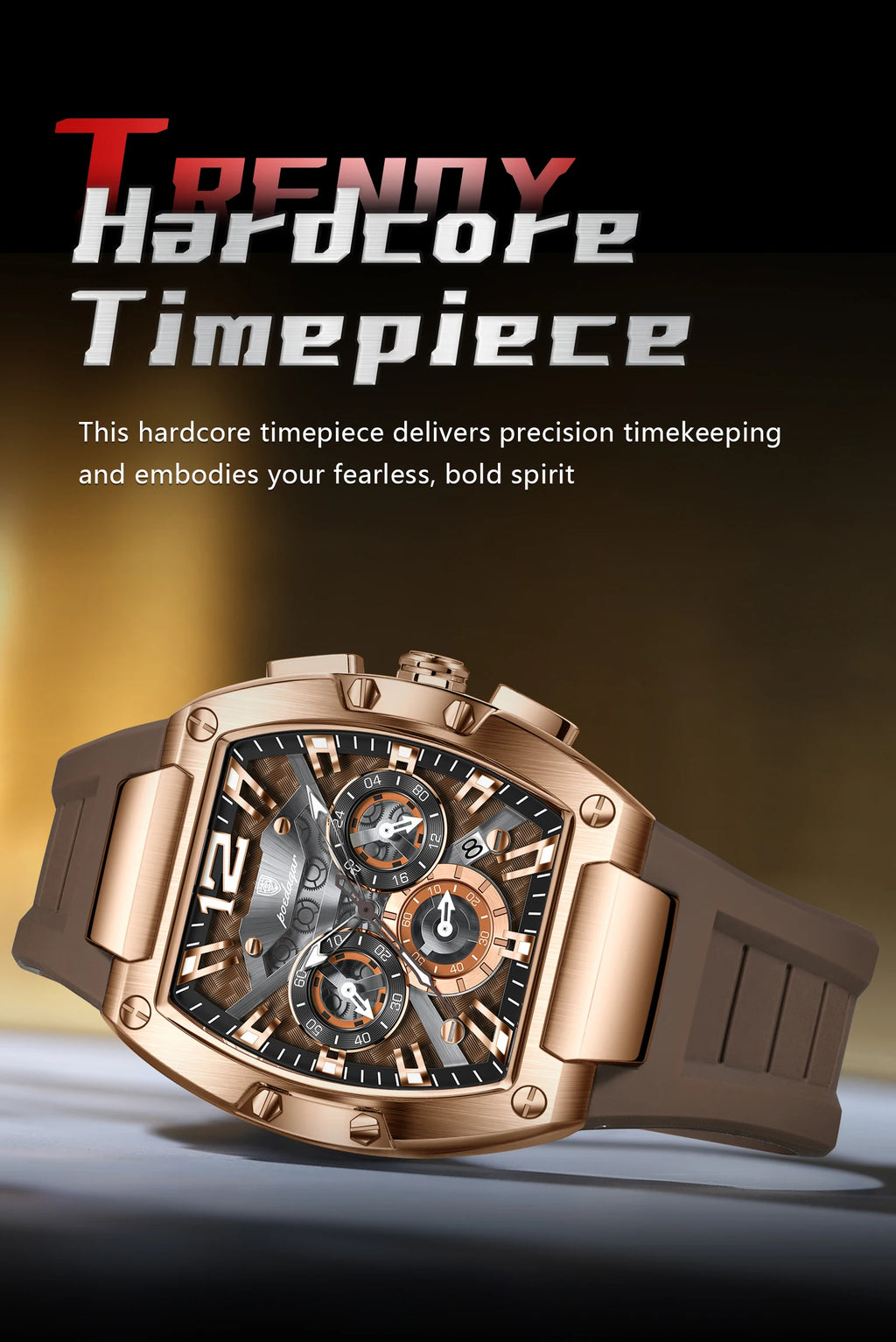 POEDAGAR Fashion Military Men's Watches Luminous Waterproof Date Sports Male Clock Chronograph Silicone Quartz Luxury Wristwatch