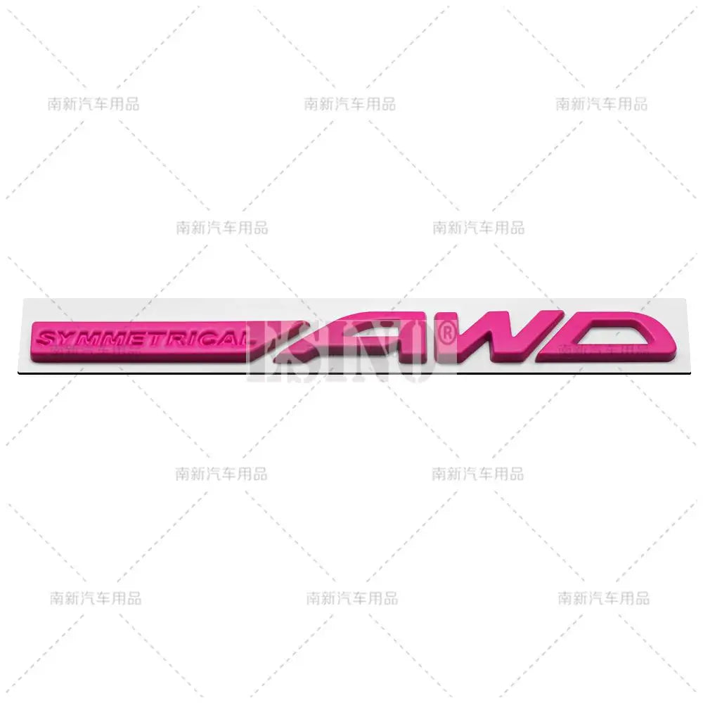 Symmetrical AWD Car Emblem Adhesive Metal Zinc Alloy Fender Badge for Subaru Legacy Forester XV Outback BRZ