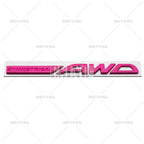 Symmetrical AWD Car Emblem Adhesive Metal Zinc Alloy Fender Badge for Subaru Legacy Forester XV Outback BRZ