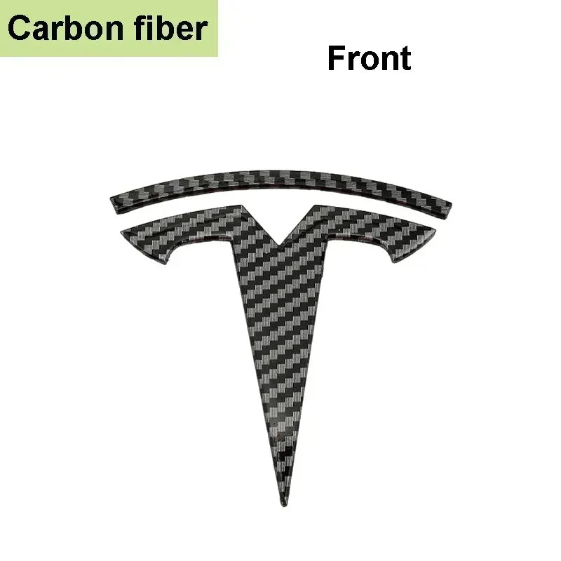 CAR Tesla Model 3 Mode Y Zinc Alloy Car Front Hood Logo Sticker Styling Auto Body Rear Trunk Emblem with Radian Accessories