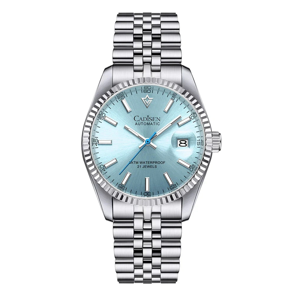 CADISEN Men Mechanical Watch Top Brand Luxury Japan MIYOTA 8215 Automatic Watch Business Stainless Steel Waterproof Watch Men
