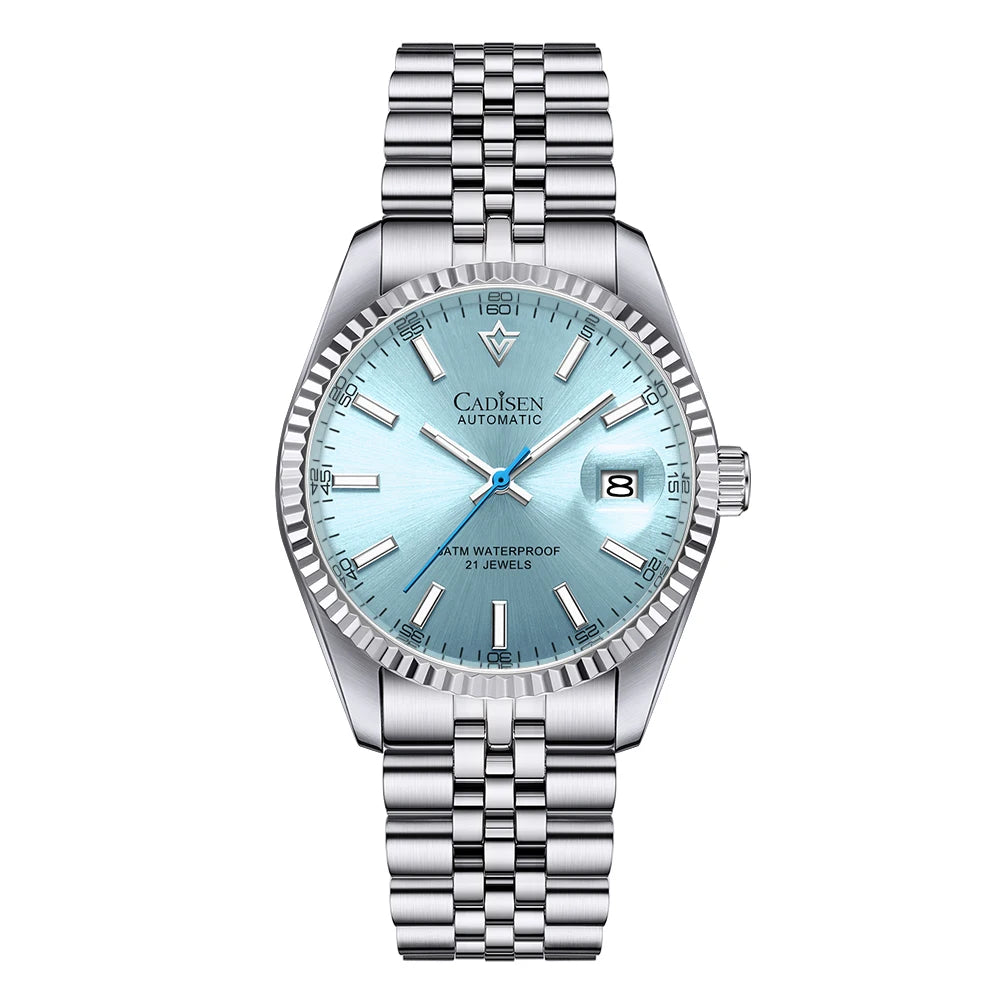CADISEN Men Mechanical Watch Top Brand Luxury Japan MIYOTA 8215 Automatic Watch Business Stainless Steel Waterproof Watch Men