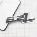 3D Metal 6.2L Logo Car Rear Boot Trunk Emblem Badge Sticker For Ford Raptor F150 Hummer H2 Chevrolet C7 Camaro Dodge Challenger