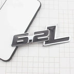 3D Metal 6.2L Logo Car Rear Boot Trunk Emblem Badge Sticker For Ford Raptor F150 Hummer H2 Chevrolet C7 Camaro Dodge Challenger