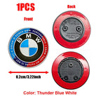 Car Sticker Easy Installation 82mm For BMW Hood Bonnet Logo Emblem Badge  Ultra Durable Anti-Rust Waterproof Front Accessory