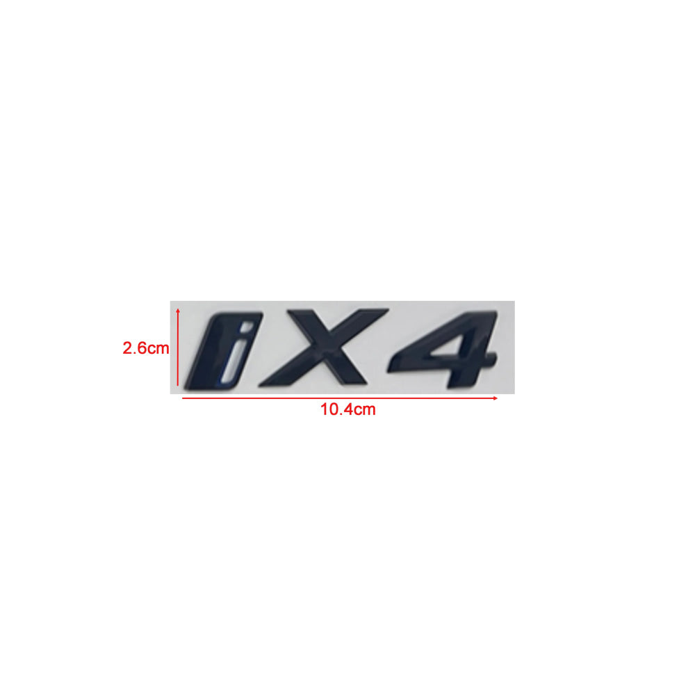 ABS Letters Numbers Glossy Black ix i3 i4 i7 iX ix3 iX4 ix7 Emblem for BMW X1 X3 X5 X6 GT Car Rear Logo Badge Sticker