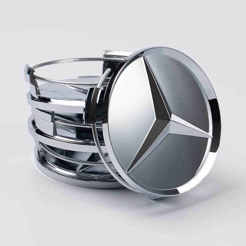 4PCS 75MM Car Wheel Center Hub Caps Tire Rim Covers Auto Accessories For Mercedes Benz CLA A180 W108 AMG CLK W201 W212 W213 W220