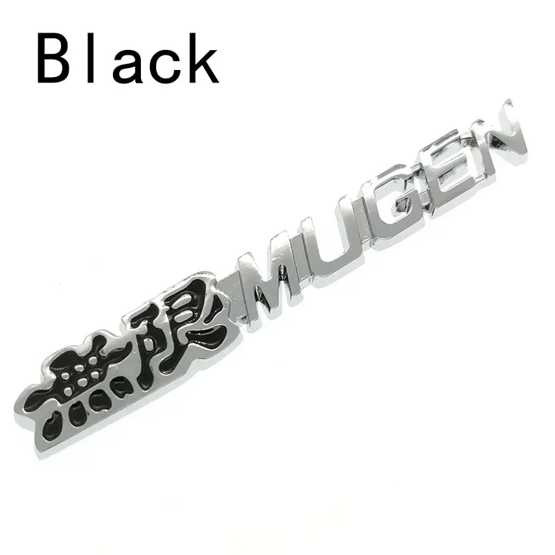 1 pcs 3D Chrome Metal Mugen Emblem Logo Rear Badge Car Trunk Sticker Car Styling for Honda Civic Accord CRV Fit