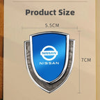 Car Metal Shield Emblem Car Side Fender Body Trunk Badge Sticker for Nissan Qashqai Juke Micra X-Trail Sentra Patrol Accessories