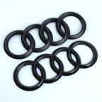 1Pc Audi directly covered front /Rear logo Emblem Refitted four-ring black Badge For Audi A4 A3 A5 A7 Q3 Q5 Q7 Q2 A6 Accessories