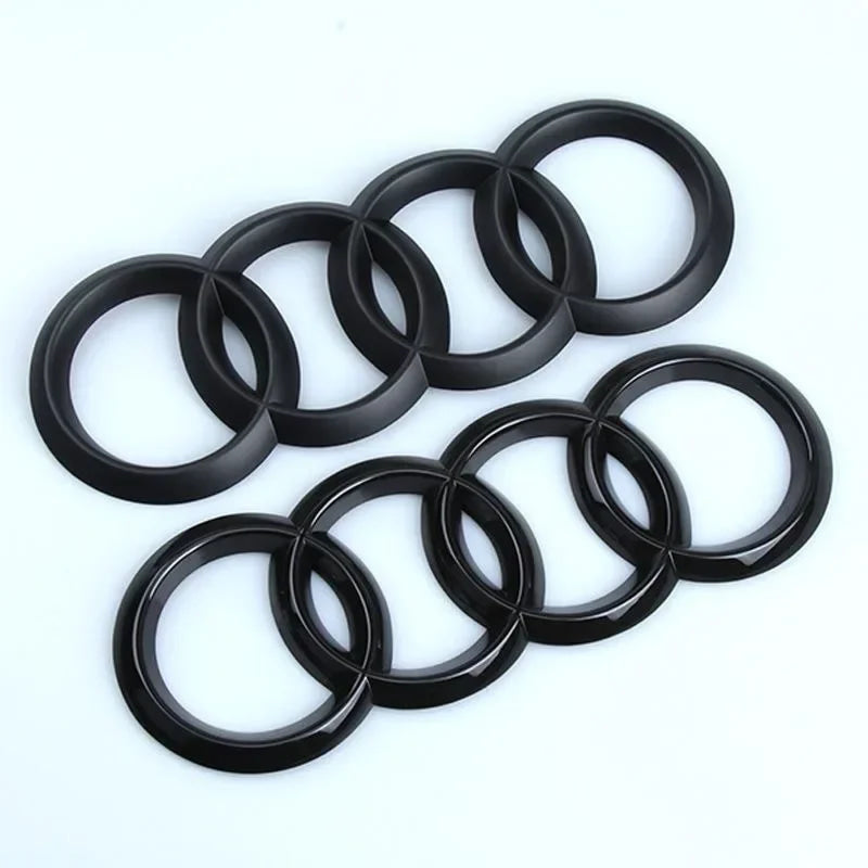 1Pc Audi directly covered front /Rear logo Emblem Refitted four-ring black Badge For Audi A4 A3 A5 A7 Q3 Q5 Q7 Q2 A6 Accessories