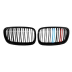 1 Pair Front GrillesFor BMW X5/X6 E70 E71 2008-2014 Gloss Matte Black Kidney Grill Carbon Fiber Replacement Front Bumper Grilles