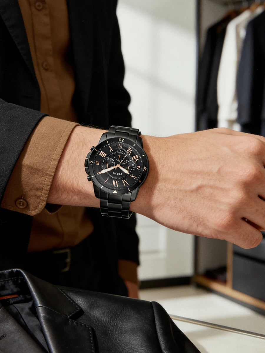 Fossil FS5374 Luxury Men's Watch Sport Quartz Chronograph Waterproof Luminous Stainless Steel Wristwatch Relogio Masculino