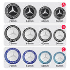 56mm 60mm 65mm 75mm Car Wheel Center Hub Caps Cover Rim Exterior Sticker For Mercedes Benz A B C E Class GLC GLK GLE GLA CLA GLB