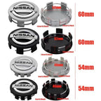 4Pcs 54/60mm Car Wheel Center Hub Caps Cover For Nissan Qashqai Juke Pulsar Sentra Altima Patrol Micra Replacement Accessorie