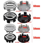 4Pcs 54/60mm Car Wheel Center Hub Caps Cover For Nissan Qashqai Juke Pulsar Sentra Altima Patrol Micra Replacement Accessorie