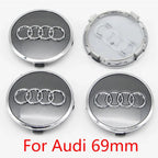 4PCS 60mm 61mm 68mm 69mm 77mm Car Wheel Center Cap Hub Cover Badge For Audi A6 A3 A4 A5 A6 Q2L Q3 Q5 Q7 Q8 R8 Hubcap Accessories