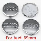 4PCS 60mm 61mm 68mm 69mm 77mm Car Wheel Center Cap Hub Cover Badge For Audi A6 A3 A4 A5 A6 Q2L Q3 Q5 Q7 Q8 R8 Hubcap Accessories