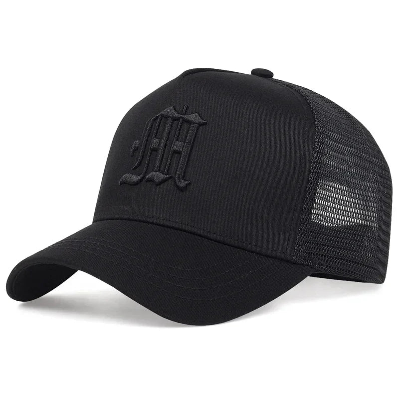 Unisex Personality Letter Embroidery Baseball Net Caps Spring Summer Outdoor Fishing Hat Adjustable Casual Hats Sunscreen Hat