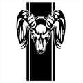 Ram Skull Stripe Waterproof Vinyl Truck Stickers Tailgate Decals Fit Dodge Ram 1500 2500 3500 Rebel Mopar Exterior Decor