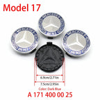 4Pcs 60mm 75mm Car Wheel Center Hub For Mercedes Benz AMG class W205 W203 GLC GLK W206 W220 W211 A180 Cap Rim Cover Accessories