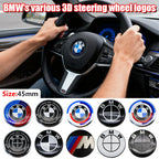 45mm 47mm Steering Wheel Center Emblem Badge Sticker For BMW E39 E46 E60 E87 E90 E92 F10 F20 F30 G20 Interior Decoration