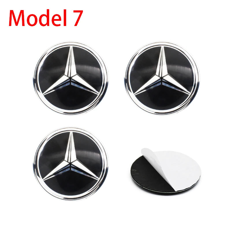 4pc 56mm 60mm 65mm Car Logo Wheel Center Stickers Auto Accessories For Mercedes Benz AMG W204 W124 W205 W203 W211 W201 W108 W210