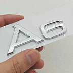 3D ABS Chrome Black Car Letters A4 A6 Logo Rear Trunk Badge Sticker Decals For Audi A4 A6 Auto Tail Marking Accessories