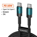 Toocki 100W tipo C a USB C cable PD 3,0 carga rápida 4,0 carga rápida tipo C a tipo C para iPhone 15 Macbook Samsung Xiaomi