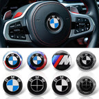 45mm Car Steering Wheel Emblem Sticker Accessories For BMW E36 E39 E46 E53 E60 E90 E83 F10 F20 F21 F30 F35 M3 M5 X1 X3 X4 X5 X6