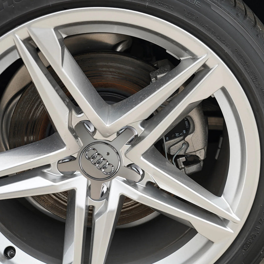 4PCS For Audi Sline TT A1 A2 A3 A4 A5 A6 A7 A8 8P B6 B7 B8 C5 C6 C7 Car Original Wheel Center Cap Hub Covers Badge Decal Sticker