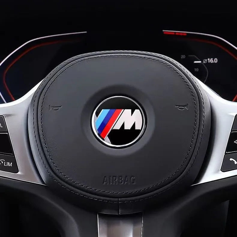45MM Car Steering Wheel Badges Emblem Sticker For BMW M E46 E90 E60 F30 F10 E39 E36 E87 F20 E90 E70 M3 M5 M6 G20 G30 E93 Z3 50th