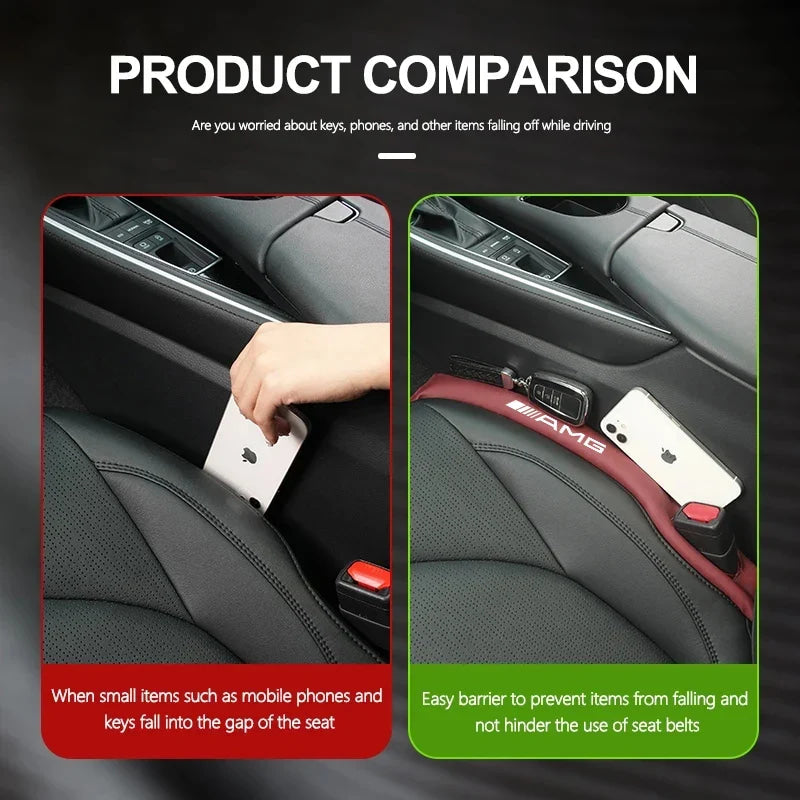 2Pcs Car Seat Gap Filler Leak Proof Sealing Strip For Mercedes Benz AMG W204 W205 W203 W211 W212 W213 W201 W210 W124 W126 W140