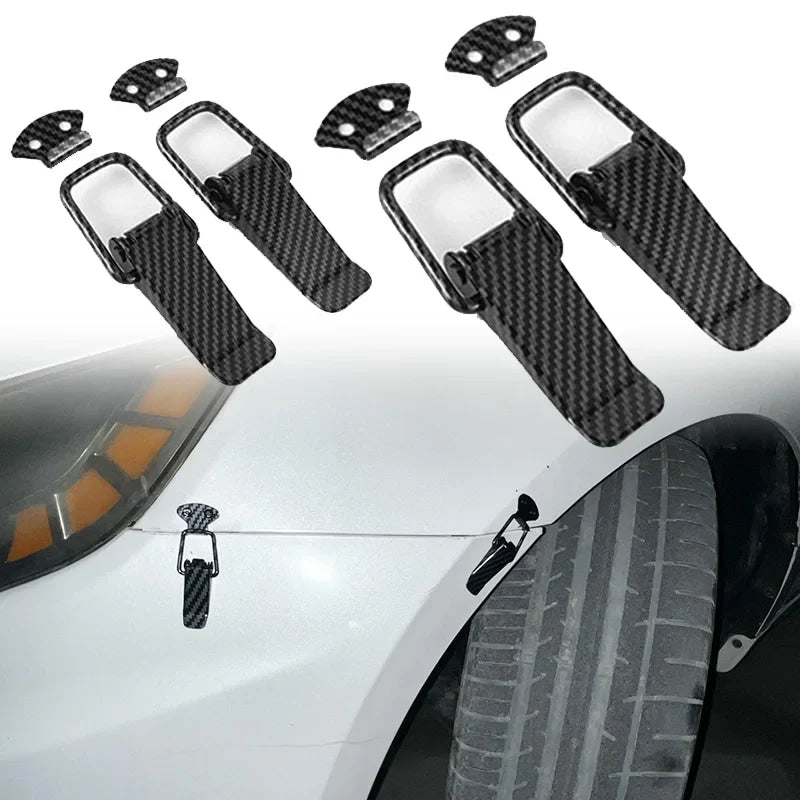Universal Cars Accessaries 2Pcs Fastener Clip Alloy Mount Hood Pin Bonnet Lock Kit Tunning Lock Kit Down Hood Lock Latch Pins