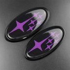 2Pcs Acrylic Car Front Rear Logo Emblem Sticker For Subaru STI XV Impreza BRZ WRX Legacy Outback Auto Hood Trunk Badge Cover