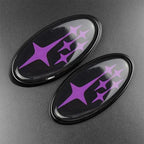2Pcs Acrylic Car Front Rear Logo Emblem Sticker For Subaru STI XV Impreza BRZ WRX Legacy Outback Auto Hood Trunk Badge Cover