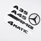 3D ABS Black A35 A45 A160 A180 A200 A250 Logo Letters 4MATIC Badge Car Rear Star Sticker AMG Emblem For Mercedes Benz