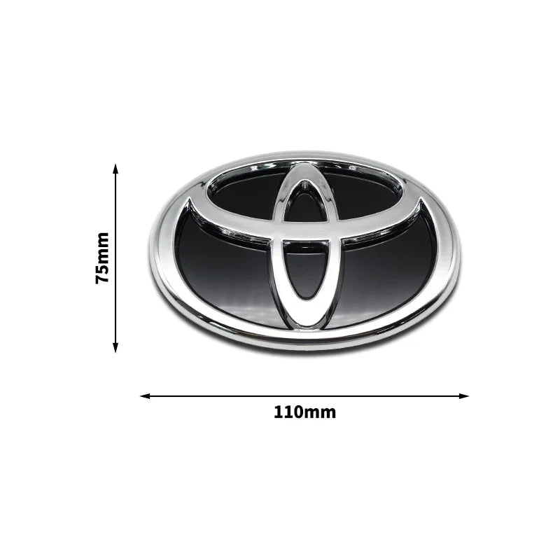 3D Car Logo Modified Car Logo Badges Front And Rear Logo Silver For Toyota Hybrid Series Prado Highlander Camry Corolla Styling