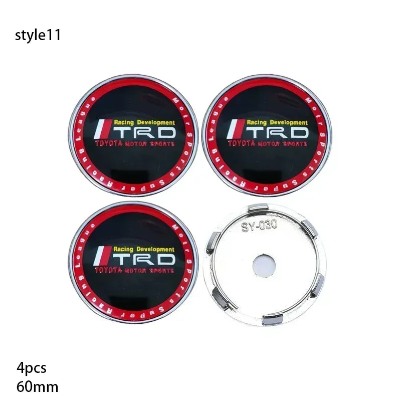 4pcs 60mm Car Tyre Wheel Center Hub Cap Badge For Toyota C-hr Prado Rav4 Yaris Hilux Prius Avensis Corolla Camry Accessories
