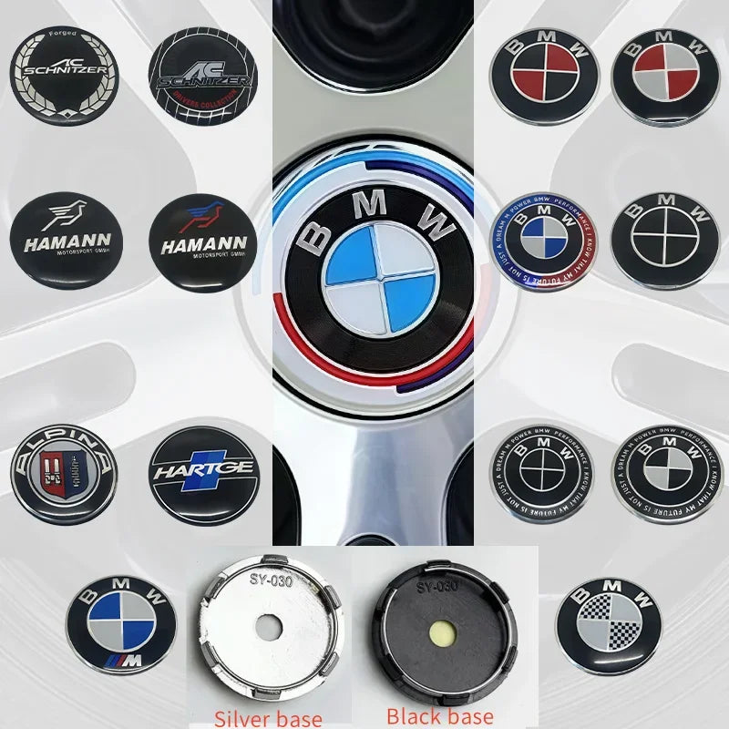 60mm-4pcs BMW hub cover tire center is suitable for hub cover replacement parts with 60mm diameter.