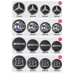 56mm 60mm 65mm 75mm Car Wheel Center Hub Caps Cover Rim Exterior Sticker For Mercedes Benz A B C E Class GLC GLK GLE GLA CLA GLB