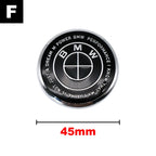 45mm 47mm Steering Wheel Center Emblem Badge Sticker For BMW E39 E46 E60 E87 E90 E92 F10 F20 F30 G20 Interior Decoration